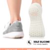 6 Pairs Grip Pilates Socks for Women, Non-slip Yoga Athletic Socks for Barre Ballet Barefoot Workout Hospital