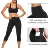 Stelle Women's Capri Yoga Pants with Pockets Essential High Waisted Legging for Workout