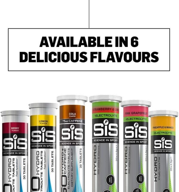Science in Sport Hydro Electrolyte Tablets, Fast Hydration, Performance Electrolytes for Enhanced Hydration & Endurance Supplement for Running, Cycling, Triathlon, Pink Grapefruit - 20 Tablets 1 Pack
