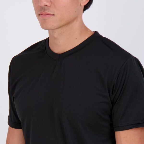 Real Essentials 5 Pack: Men’s V-Neck Dry-Fit Moisture Wicking Active Athletic Tech Performance T-Shirt