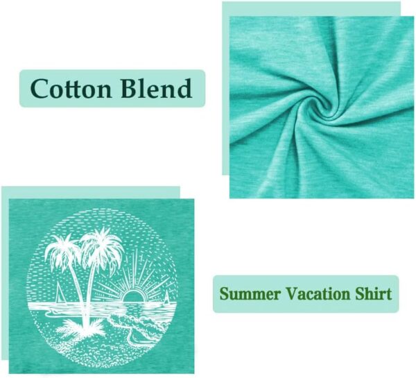 Summer Beach Tank Tops for Women Funny Cute Sunshine Coconut Tree Graphic Tee Shirt Hawaiian Family Vacation Tops