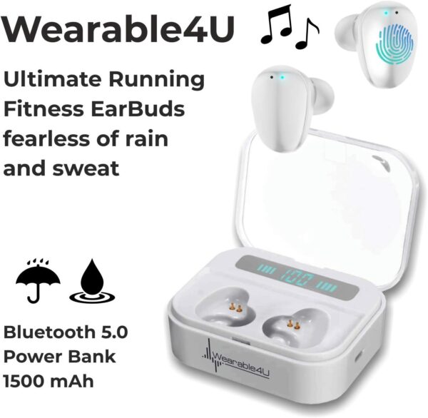Wearable4U - Garmin Venu 2 Plus GPS Multisport Smartwatch, 1.7 in. with Call and Text, Music, Adv HM+FF, Slate Bezel with Black Case and White Earbuds Bundle
