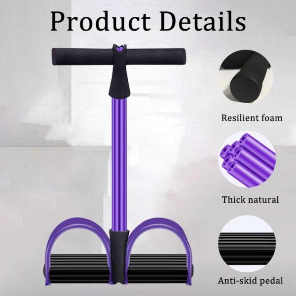 Kammoy Multifunction Pedal Resistance Band, Elastic Pull Yoga Tension Rope, Natural Latex Tension Rope Fitness Equipment, for Abdomen, Waist, Arm, Leg Stretching Slimming Training