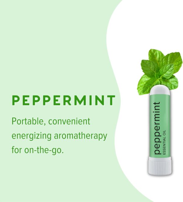 MOXĒ Peppermint Essential Oil Nasal Inhaler, Therapeutic No-Mess Aromatherapy, Cooling, Refreshing, Invigorating, Uplifts Mood and Positivity, Pure and Undiluted, Made in USA (3 Pack)`