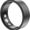Smart Ring Health Tracker,Sleep Quality Monitor Fitness Step Counting Ring with Charging Case,IP68 Waterproof and Dustproof,Great Gift for Women & Men(Black,21#)