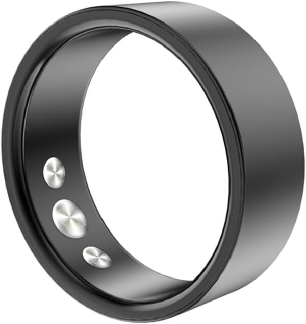 Smart Ring Health Tracker,Sleep Quality Monitor Fitness Step Counting Ring with Charging Case,IP68 Waterproof and Dustproof,Great Gift for Women & Men(Black,21#)