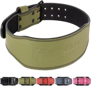 7mm Leather Weight Lifting Belt (IPF, USAPL, USPA, IPL USAW & IWF Approved) - 4" to 2” Tapered Premium Weightlifting Belt for Olympic Lifting, Powerlifting, Cross training, Gym, Workout & Weight Training - Weightlifting Belts for Men and Women