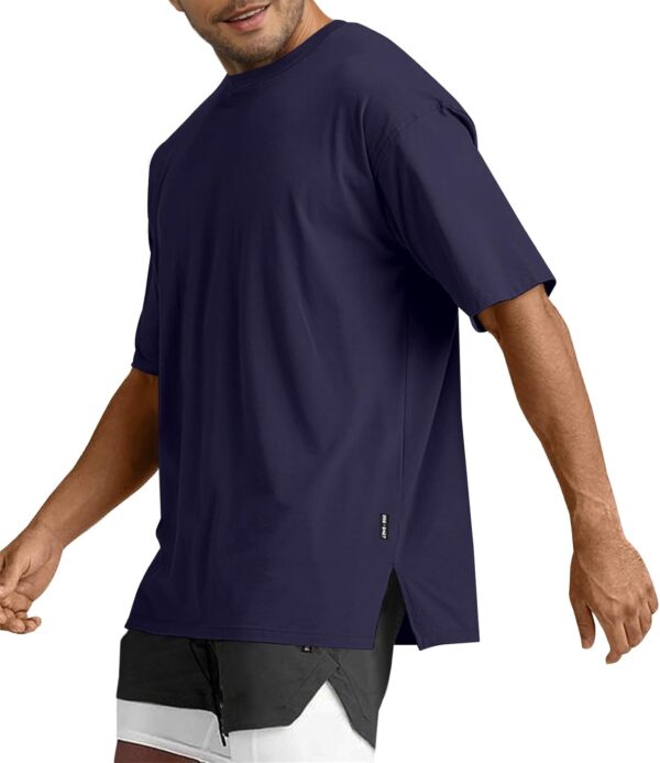 Men's Loose Fit Athletic T-Shirts Lightweight Quick Dry Short Tshirts Crew Neck Outdoor Workout Tops