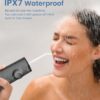 Water Flosser Teeth Pick: 9 Jet Tips Cordless Oral Irrigator with 300ML, 5 Modes Portable Power Dental Flossers, IPX7 Waterproof Rechargeable Electric Waterflosser Machine for Home Travel, Black
