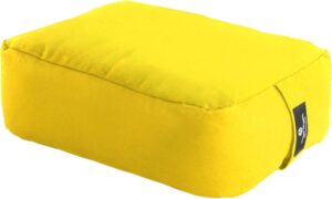 Hugger Mugger Zen Meditation Cushion - Wider Base, Use Horizontally or Vertically, Buckwheat Filled, Durable Fabric, Handmade in USA