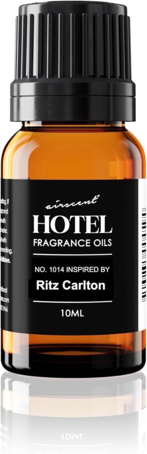 Hotel Diffuser Oil Inspired by The Ritz Carlton Hotel Scent - AirScent No. 1014 Fragrance Oil Blend - 10 mL, 0.34 fl oz Glass Bottle with Dropper Cap for Aromatherapy Diffusers and Humidifiers