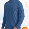 MAGCOMSEN Men's Long Sleeve Sun Shirts UPF 50+ Tees 1/4 Zip Up Fishing Running Rash Guard T-Shirts Outdoor Shirt