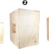 Plyo Box - Wooden 3-in-1 Plyometric Jump Box for Training - Squat, Step Up, Box Jumps & More - Workout Box Size in S, M, L & XL - Home Gym Exercise Equipment