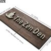 The Zen Den signs Room Decor Meditation in Progress Wall Hanging Sign,Inspirational Wooden Door Plaque for Yoga Studio Bedroom Decoration (Brown)