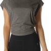 icyzone Open Back Workout Top Shirts - Yoga t-Shirts Activewear Exercise Tops for Women(Pack of 2)