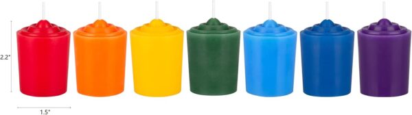MEGA CANDLES Unscented Assorted Color Chakra Candle, Hand Poured Premium Wax Candles