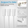 60Pcs Baby Tongue Cleaner, Baby Toothbrush, Disposable Baby Mouth Cleaner, Soft Gauze Toohthbrush Newborn Oral Cleaning Stick Dental Care for 0-36 Month Baby