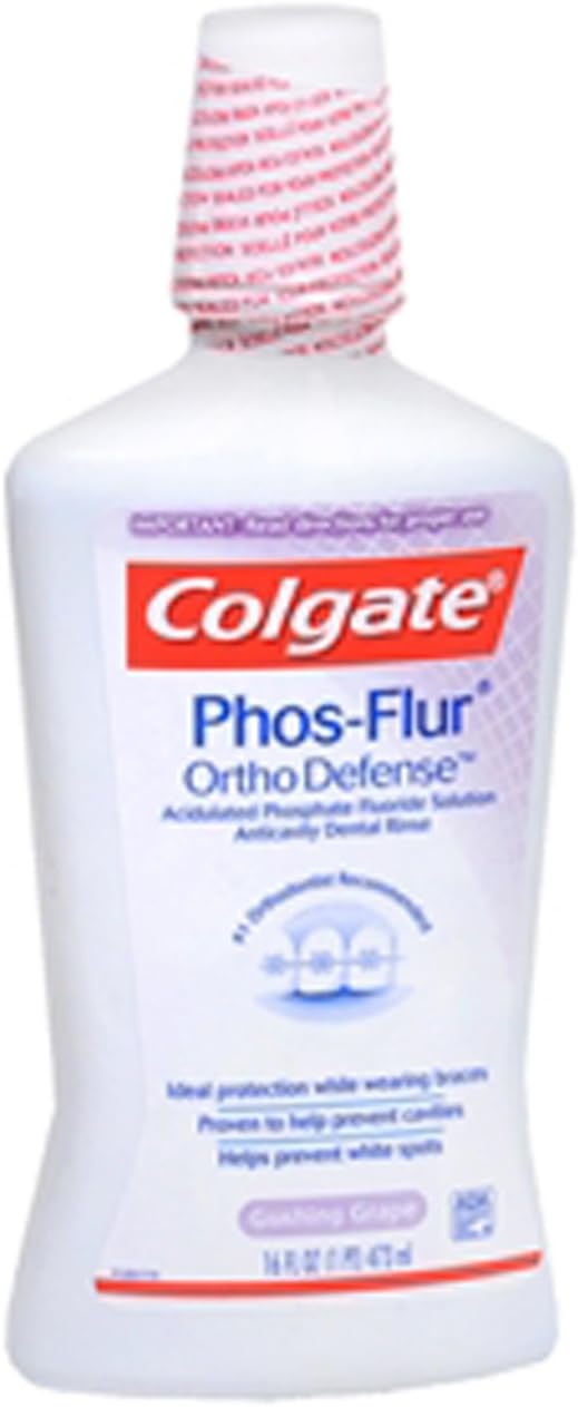 Colgate Phos-Flur Anti-Cavity Fluoride Rinse, Gushing Grape, 16.9 Fluid Ounce