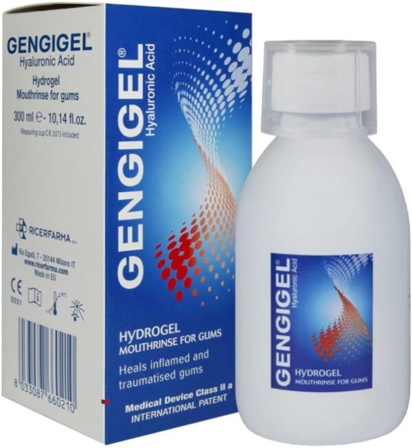 Hyaluronic Acid Mouthrinse (300 ml), Oral Care Solution for Gum Health, Reduces Discomfort & Promotes Healing, Relieves Gum Recession & Gingivitis, No Alcohol or SLS, Vegan & Kosher