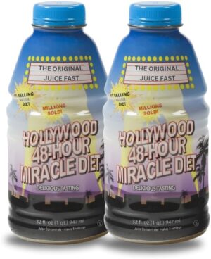 48-Hour Miracle Fruit Juice Cleanse Diet 2-Pack, Detox Cleanse for Weight Loss & Rejuvenation, Food Replacement, Fast Acting Diet, Delicious & Tasty Formula, 32 Fl. Oz.