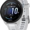 Garmin Forerunner 165 Running Smartwatch, Colorful AMOLED Touchscreen, Training Metrics and Recovery Insights Includes Wearable4U PowerPack +Adapters Bundle, Mist Gray/Whitestone