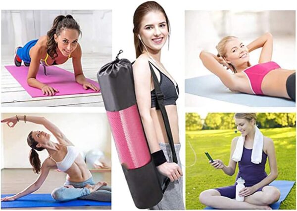 GREFER Yoga Mat Kit for Men & Women Non Slip Excercise Mat for Yoga,Pilates, Stretching, Floor & Fitness Workouts Yoga Gear and Accessories for Beginners Includes Carrying Strap