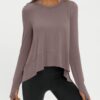 AUTOMET Women Curved Hem Long Sleeve Workout Crop Tops Trendy Athletic Yoga Gym Shirts with Thumb Hole 2024