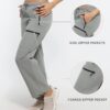 Women's Hiking Cargo Pants Quick Dry Lightweight Joggers with Multiple Zipper Pockets Adjustable Cuffs for Travel