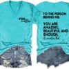 You Matter to The Person Behind Me Tshirt, You are Amazing Beautiful and Enough T-Shirt, Women Casual V Neck Tee Tops