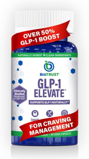 GLP1 Elevate™ - GLP-1 Booster Supplement | Curb Cravings & Support Metabolic Health | Increase Natural Production with Clinically Studied Ingredients | 30 Servings