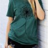 Bealatt Women's Sunflower Graphic Shirts Sunflower Pattern Print Tank Tops Casual Sleeveless Summer Tops Holiday Tee Shirt