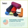 Bean Products Yoga Bolster - Made In The USA With Eco Friendly Materials - Round or Rectangular Support Cushions That Elevate Your Practice - Natural Cotton