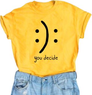 BLACKMYTH Women's T-Shirts Cotton Funny Graphic Design Casual Short Sleeve Top Tees