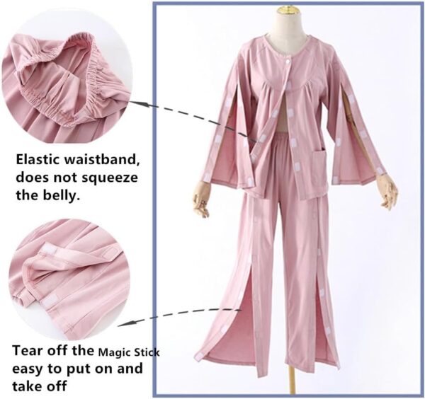 Bedridden Patient Clothing,Cotton Patient Nursing Suit,Tear Away Pants,Incontinence Dialysis