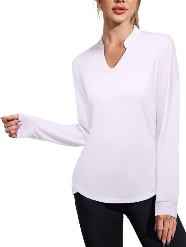 COOrun Workout Shirts for Women Long Sleeve Yoga Tops Casual Hiking Tee Shirt Athletic Breathable Top Quick Dry