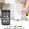 Garden of Life Dr. Formulated Keto Organic MCT Powder - 30 Servings, 6g MCTs from Coconuts Plus Prebiotic Fiber & Probiotics, Certified Organic, Non-GMO, Vegan, Gluten Free, Ketogenic & Paleo