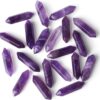 ZHIYUXI 20 Pcs Amethyst Crystal Healing Crystals and Stones Amethyst Gemstone Tumbled Polished Energy Reiki Healing Stones Crystal Wand Meditation Decor Gifts