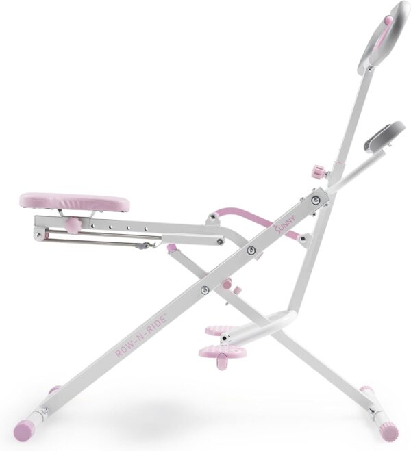 61Qx98vpRcL._AC_SL1500_.jpg Sunny Health & Fitness Smart Upright Row-N-Ride Trainer w/Adjustable Resistance, Foldable Home Exercise Equipment for Arm, Glute & Leg Training, Free SunnyFit App Bluetooth Connect, Optional in Colors