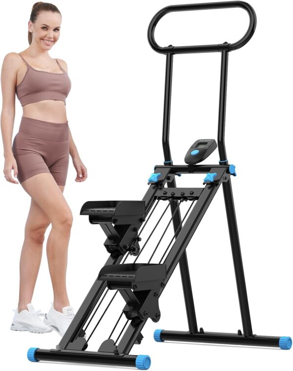 61RAamzbRDL._AC_SL1500_.jpg Stair Stepper for Home Gym,Folding Vertical Climber Cardio Exercise Machine,Stair Climber for Full Body Workout with Adjustable Handlebar for Women & Men