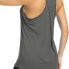 Bestisun Workout Yoga Athletic Shirts Racerback Long Tank Tops Loose fit for Women
