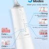 Water Flosser for Teeth, Cordless Water Dental Flosser, 9 Jet Tips 5 Modes 300ML IPX7 Waterproof, Portable Rechargeable Oral Irrigator for Home Travel - Gums, Orthodontic, Braces Care - White