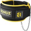 Weight Lifting Belt 2-in-1 Weightlifting & Dip Belt Self-locking Weight Belt With Iron Chain Multi-Functional Lifting Belt, Squat Belt, For Weight Training