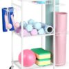 Weight Rack Stand Small Gym Rack Yoga Rack Workout Equipment Storage Cart for Weights, Dumbbells, Yoga Mats, Kettlebells, Foam Rollers, and Resistance Bands