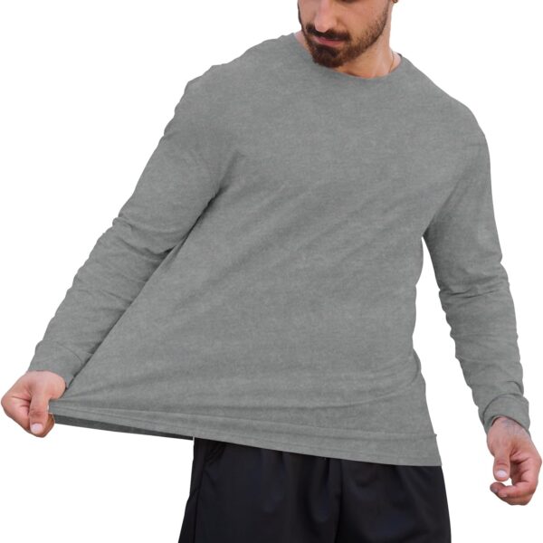 Muscle Killer Men's Gym Workout Long Sleeve T Shirt Lightweight Dry Fit Moisture Wicking Active Shirts Running Fitness Tee