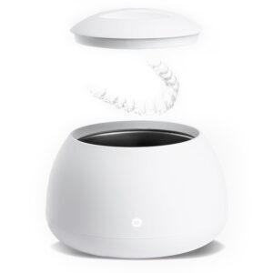 Zima Dental Pod | Arctic White | Ultrasonic Retainer Cleaner Machine | Aligner, Nightguard, Mouth Guard, Denture Cleaner | Oral Dental Care FSA HSA Approved