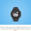 Garmin Instinct 2 Solar, GPS Outdoor Watch, Solar Charging Capabilities, Multi-GNSS Support, Tracbak Routing, Graphite