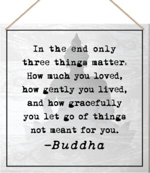 Yoga Decor Sign, Inspirational Buddha Meditation Decor for Home Zen Room, Studio Yoga Decoration for Bedroom Office, Spiritual Gifts for Women Meditation Lover Yoga Lover Yoga Instructor Teacher