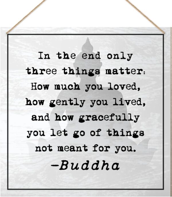 Yoga Decor Sign, Inspirational Buddha Meditation Decor for Home Zen Room, Studio Yoga Decoration for Bedroom Office, Spiritual Gifts for Women Meditation Lover Yoga Lover Yoga Instructor Teacher