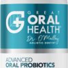 Oral Probiotics for Mouth Bad Breath Treatment for Adults: Dentist Formulated Advanced Oral Probiotics for Teeth and Gums with BLIS K12 M18-60 Chewable Oral Health Probiotics Supplement Tablets Mint