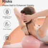 YOTTOY Pilates Ball, 10-inch Exercise Ball with Anti-Burst Technology for Stability, Stability Ball for Yoga, Pilates, Physical Therapy, Home Gym and Office Fitness Equipment
